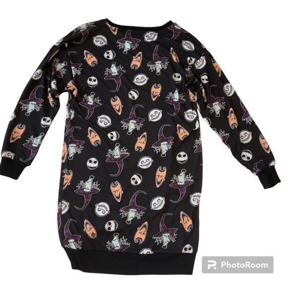 Disney Nightmare Before Christmas Black Sleepshirt Pajamas Nightgown S - Picture 3 of 11